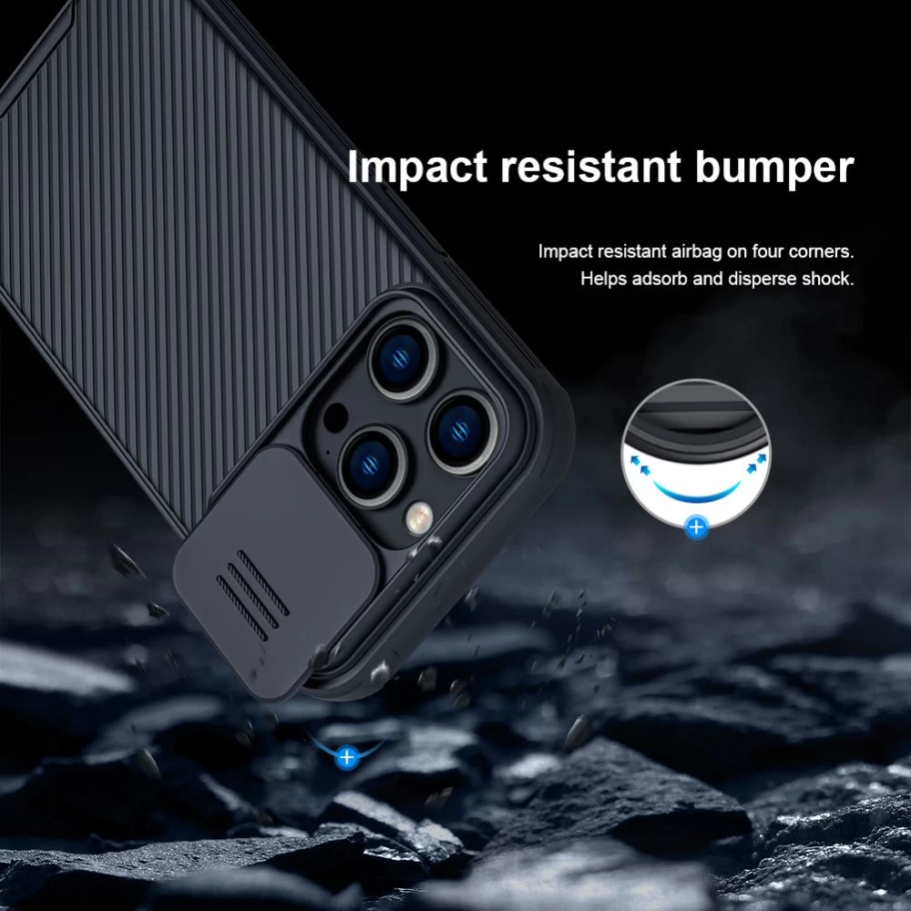 Apple iPhone 14 Pro Max case black Nillkin CamShield Magnetic
