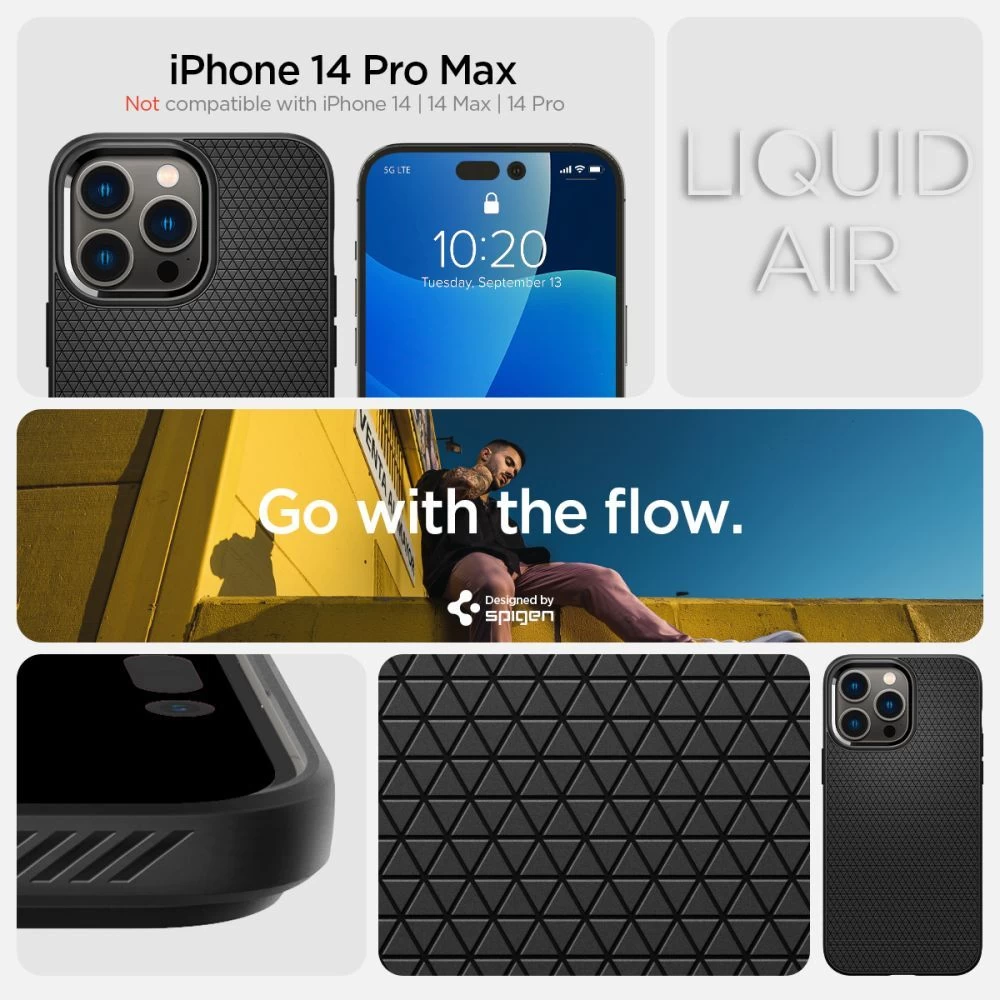 Apple iPhone 14 Pro Max case black SPIGEN LIQUID AIR