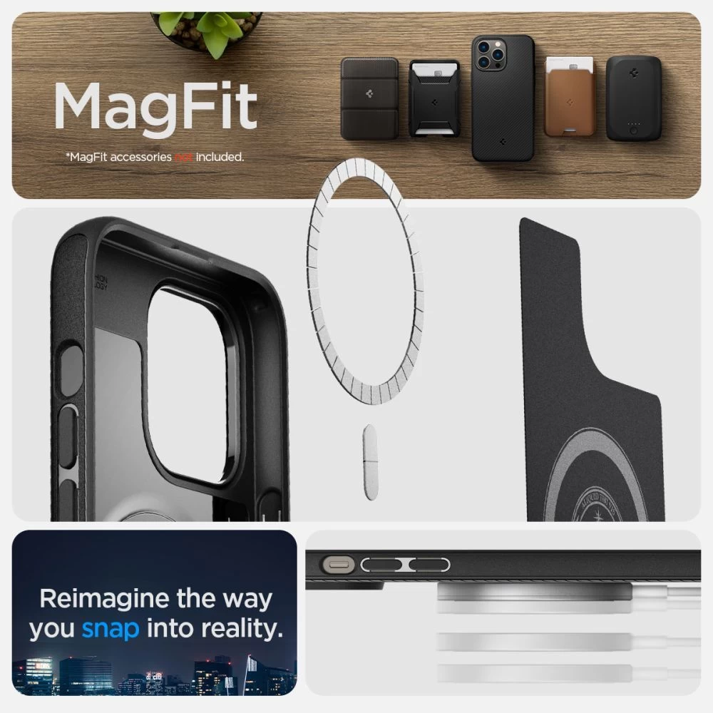 Apple iPhone 14 Pro Max suojakuori musta SPIGEN MAG ARMOR