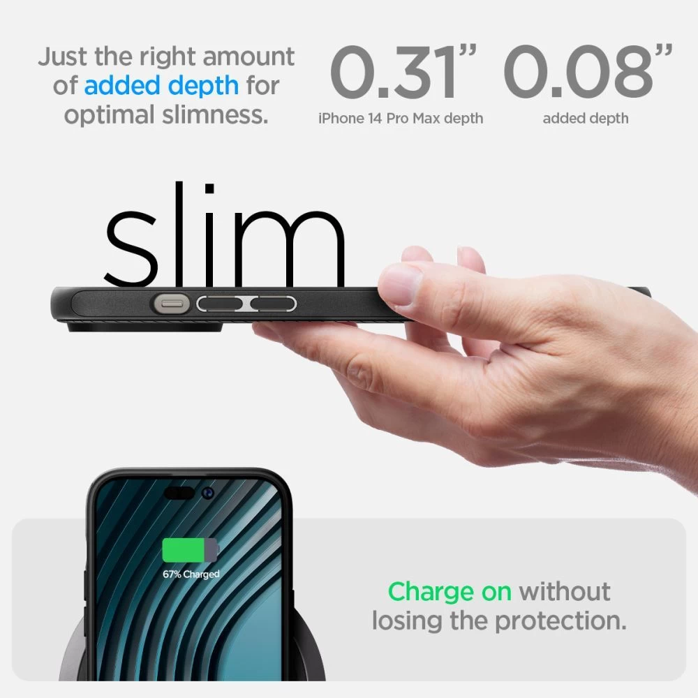 Apple iPhone 14 Pro Max suojakuori musta SPIGEN MAG ARMOR