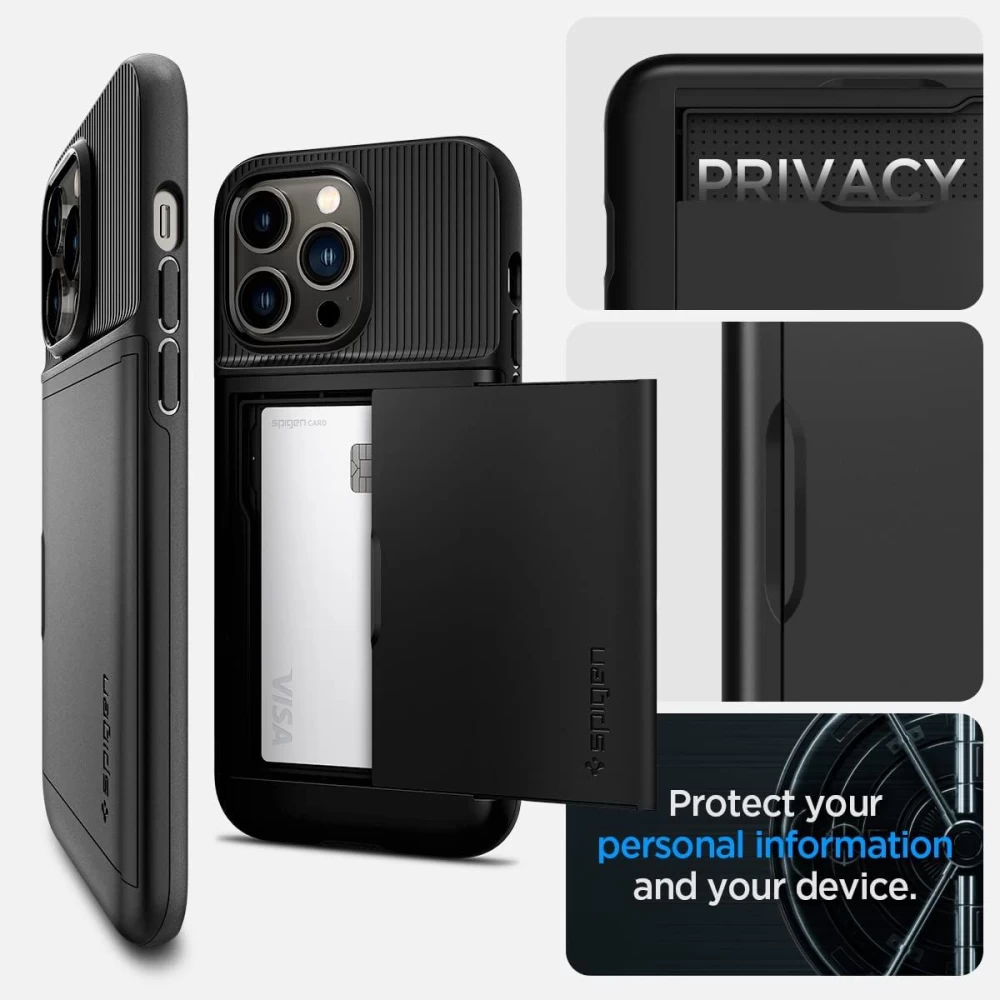 Apple iPhone 14 Pro Max case black SPIGEN SLIM ARMOR CS