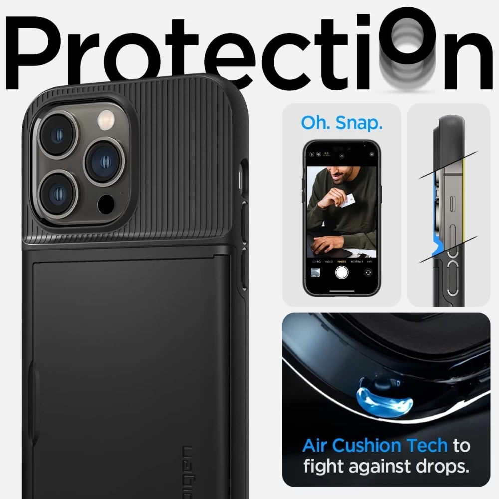 Apple iPhone 14 Pro Max case black SPIGEN SLIM ARMOR CS