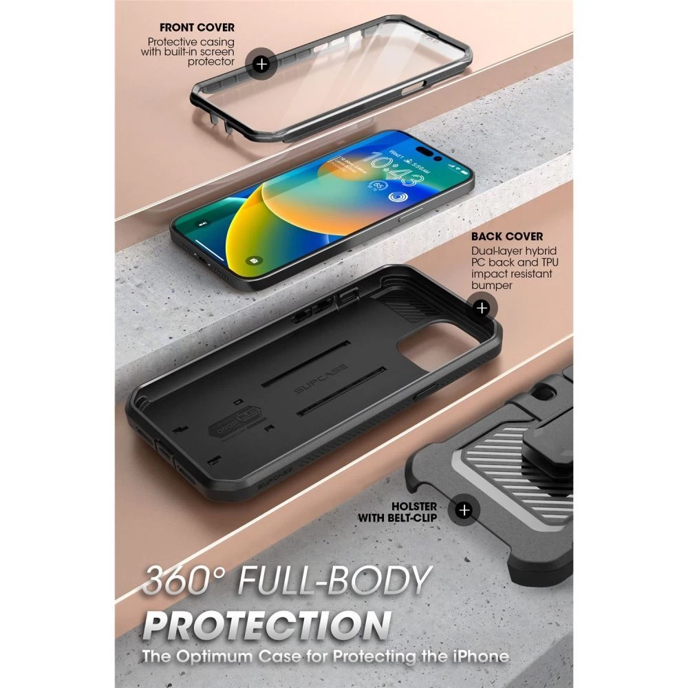Apple iPhone 14 Pro Max case black SUPCASE UNICORN BEETLE PRO