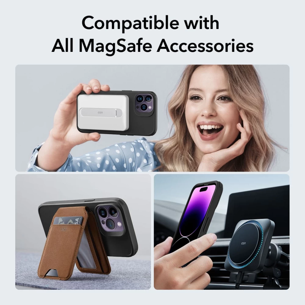 Apple iPhone 14 Pro Max suojakuori musta ESR CLASSIC HYBRID HALOLOCK MAGSAFE