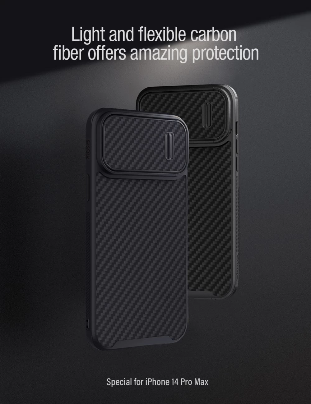 Apple iPhone 14 Pro Max case black Nillkin Synthetic Fiber S
