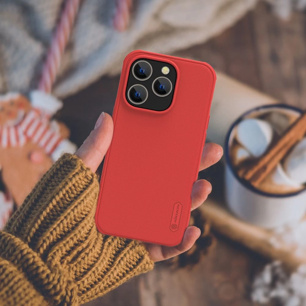 Apple iPhone 14 Pro Max case red Nillkin Super Frosted Shield