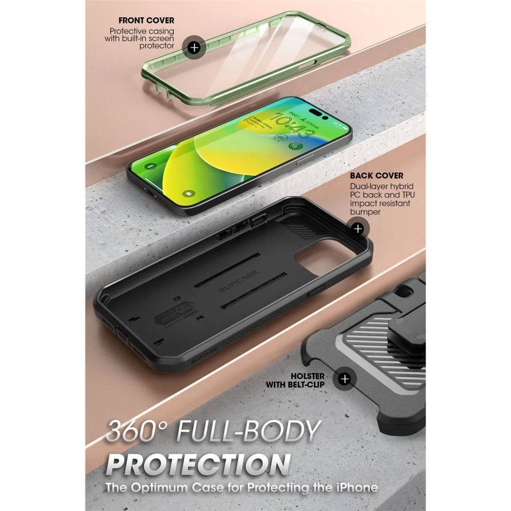 Apple iPhone 14 Pro Max case green SUPCASE UNICORN BEETLE PRO