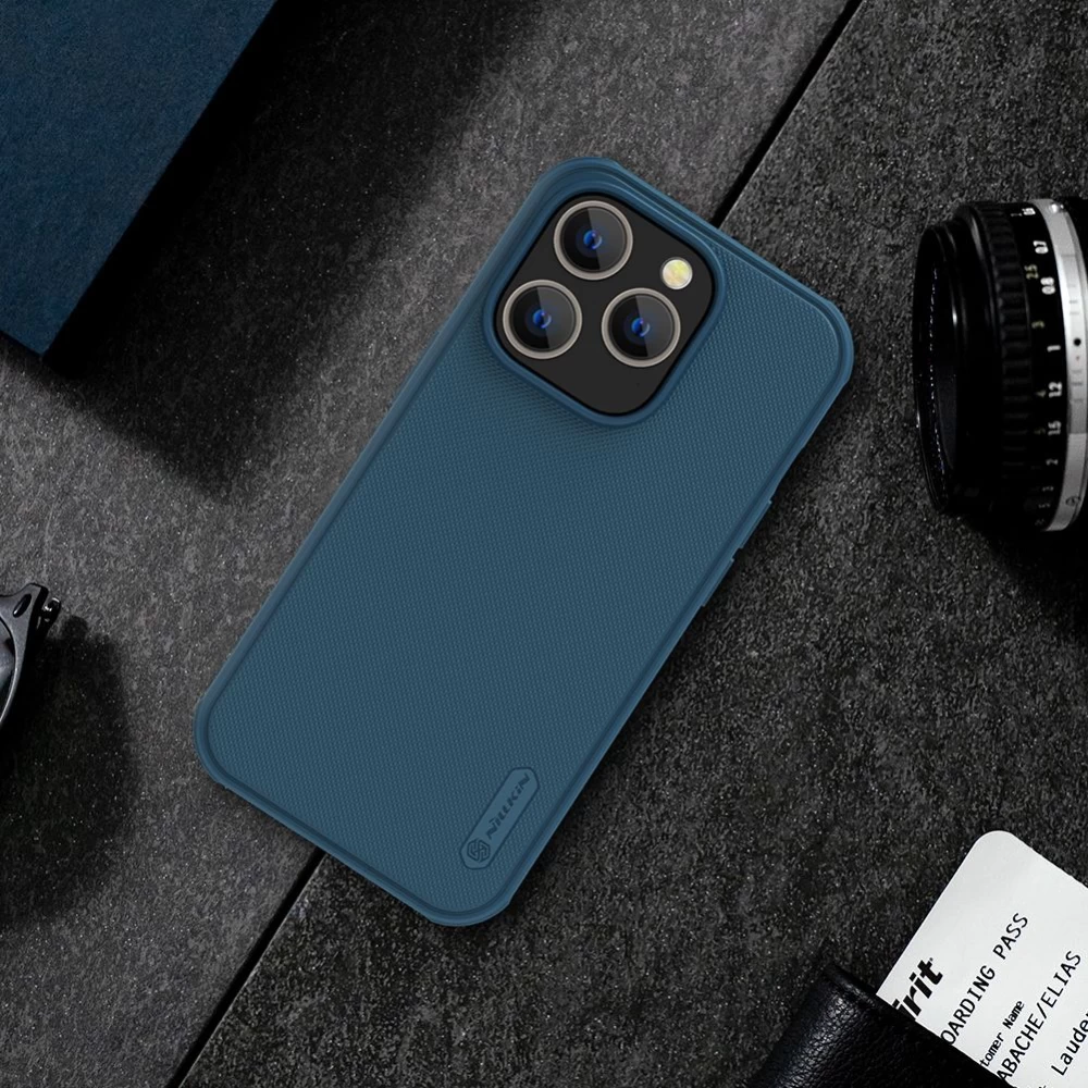 Apple iPhone 14 Pro Max case blue Nillkin Super Frosted Shield