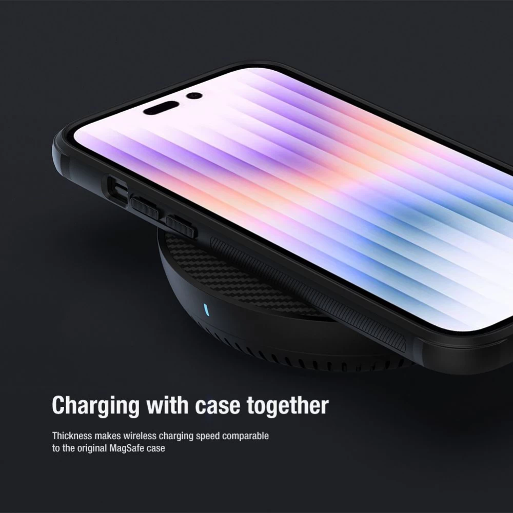 Apple iPhone 14 Pro Max case blue Nillkin Super Frosted Shield Magnetic