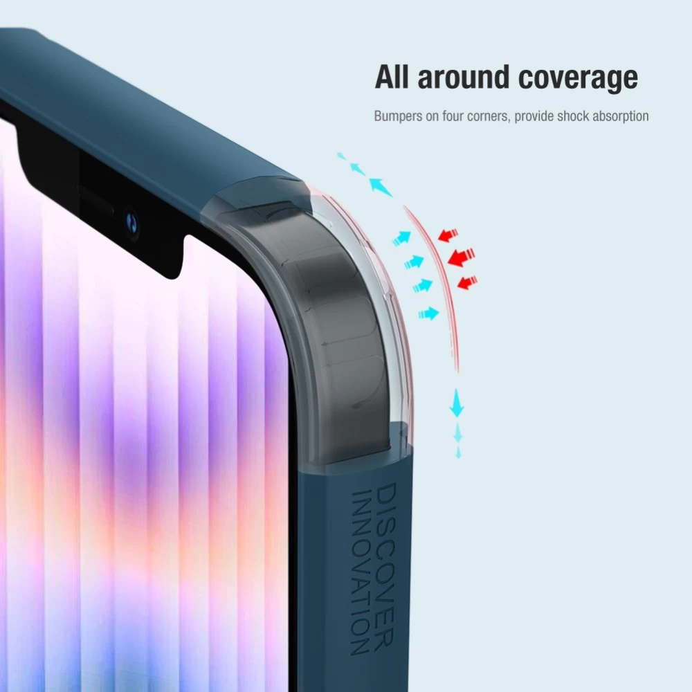 Apple iPhone 14 Pro Max case blue Nillkin Super Frosted Shield Magnetic
