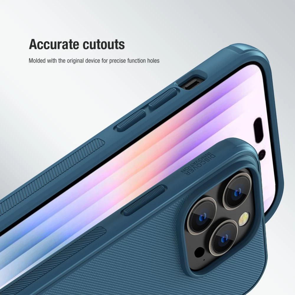 Apple iPhone 14 Pro Max case blue Nillkin Super Frosted Shield Magnetic