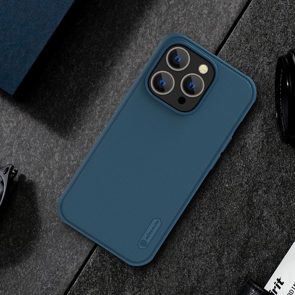 Apple iPhone 14 Pro Max case blue Nillkin Super Frosted Shield Magnetic