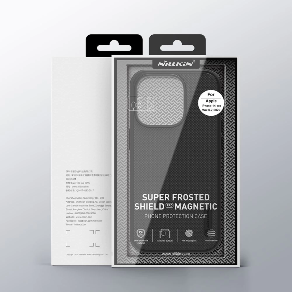 Apple iPhone 14 Pro Max case blue Nillkin Super Frosted Shield Magnetic