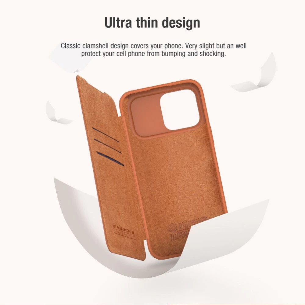 Apple iPhone 14 Pro Max case blue Nillkin Qin Leather