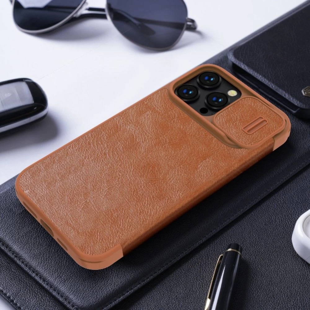 Apple iPhone 14 Pro Max case blue Nillkin Qin Leather