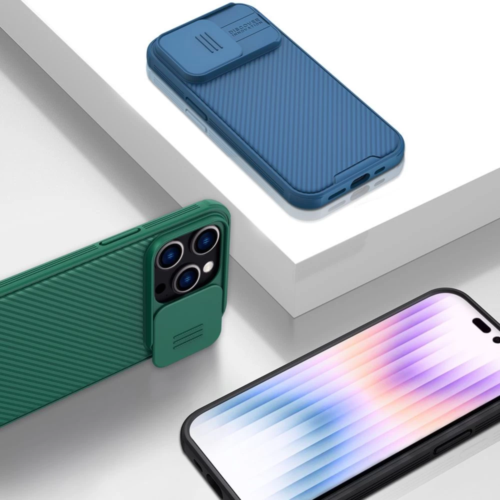Apple iPhone 14 Pro Max case blue Nillkin CamShield