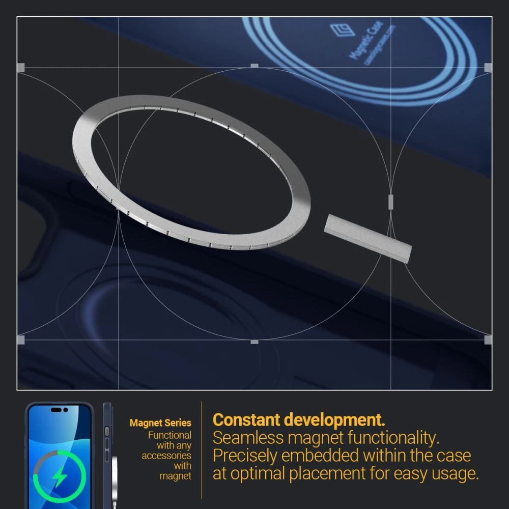 Apple iPhone 14 Pro Max vāciņš zils CASEOLOGY Parallax Mag Magsafe