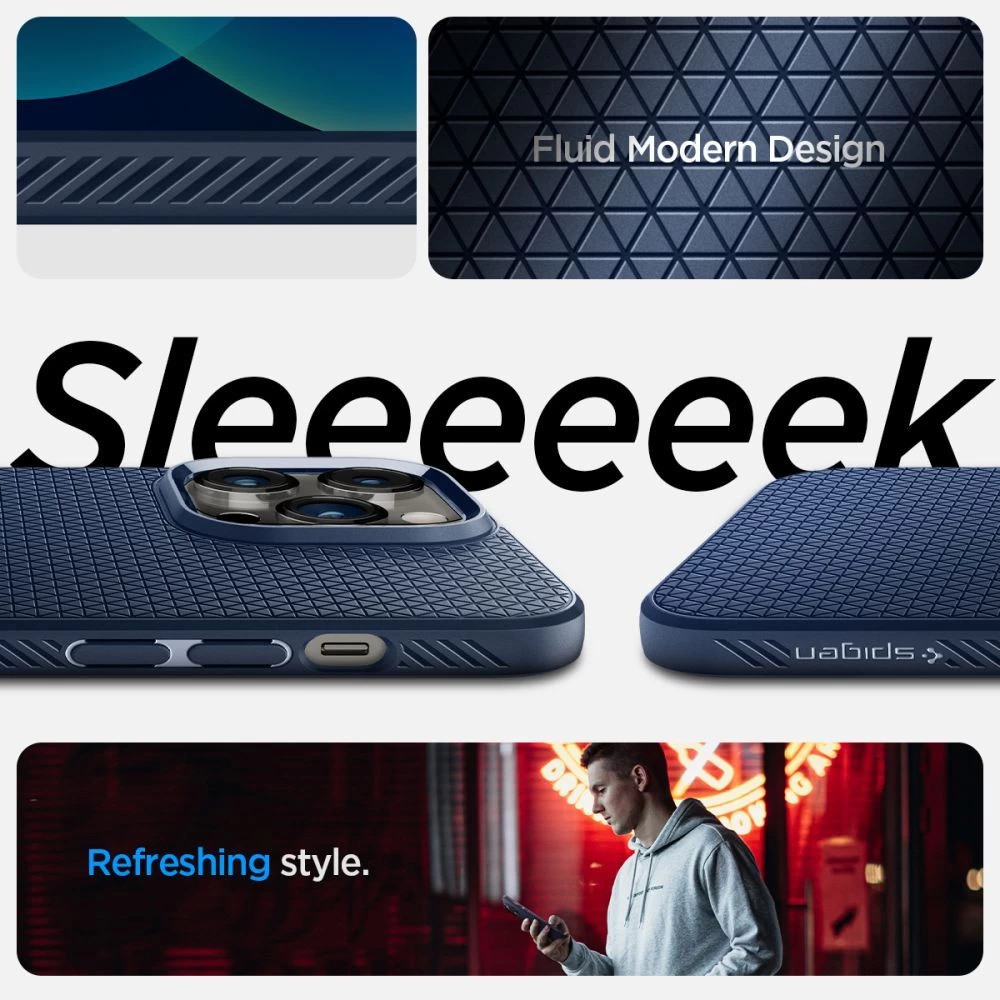 Apple iPhone 14 Pro Max case blue SPIGEN LIQUID AIR