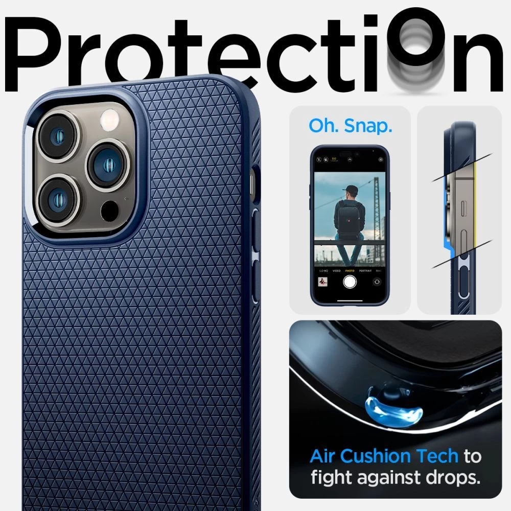 Apple iPhone 14 Pro Max case blue SPIGEN LIQUID AIR