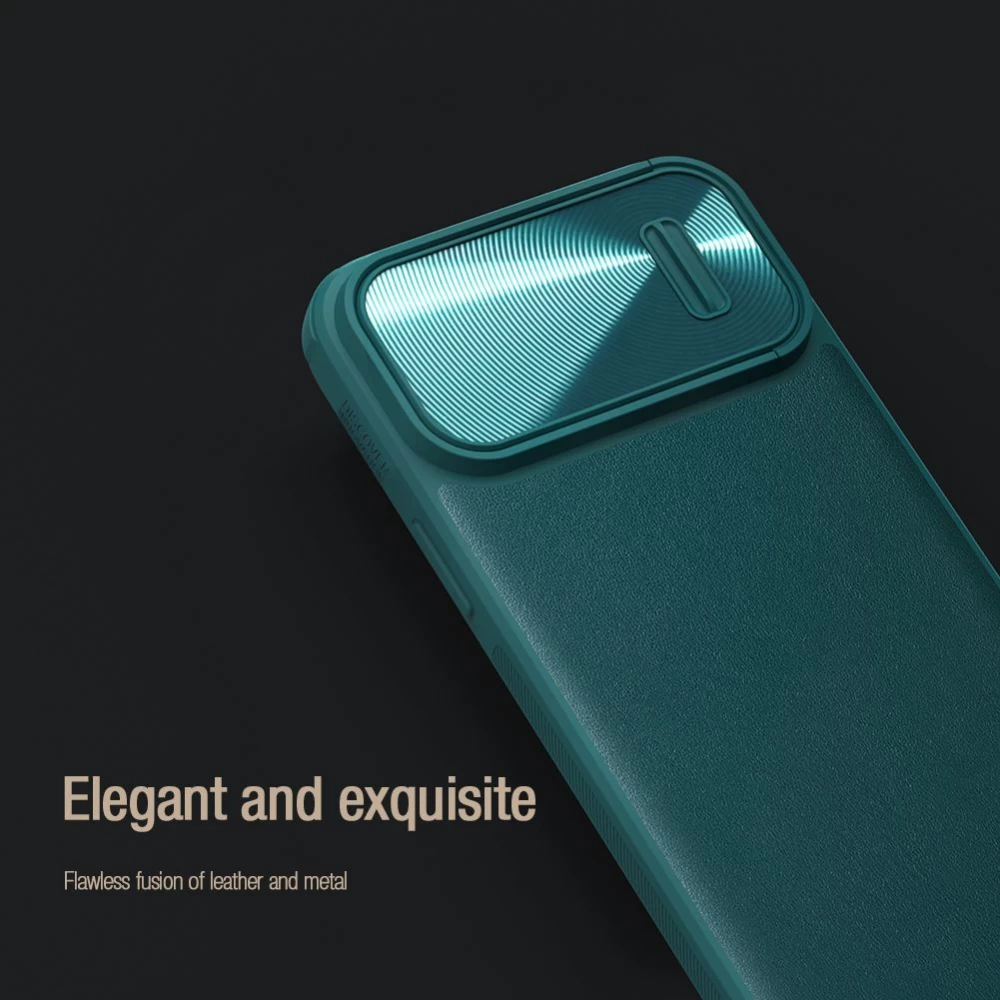 Apple iPhone 14 Pro Max case blue NILLKIN CAMSHIELD LEATHER S