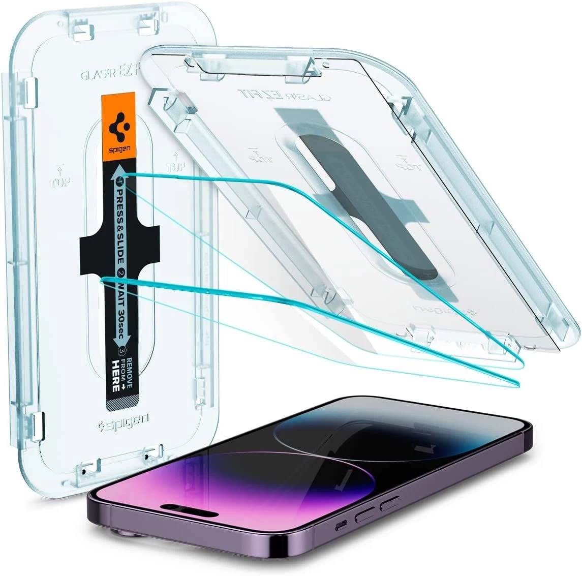 Apple iPhone 14 Pro Max skärmskydd SPIGEN GLAS.TR EZ FIT (2-pack)
