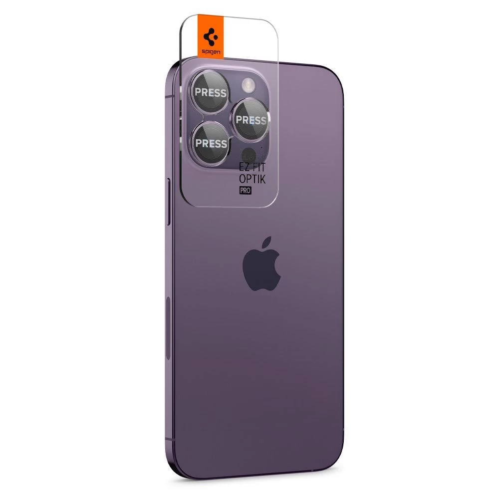 Apple iPhone 14 Pro Max skärmskydd SPIGEN OPTIK.TR EZ FIT CAMERA PROTECTOR (2-pack)