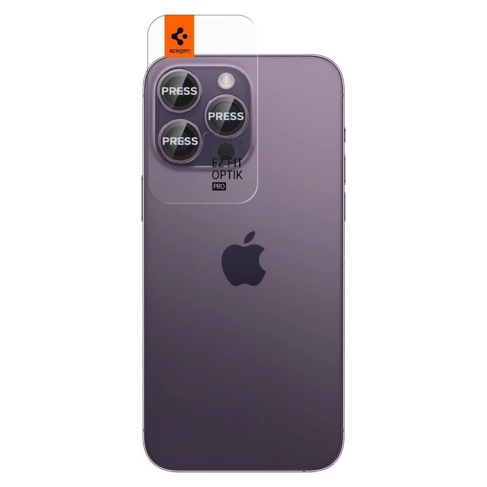 Apple iPhone 14 Pro Max skärmskydd SPIGEN OPTIK.TR EZ FIT CAMERA PROTECTOR (2-pack)