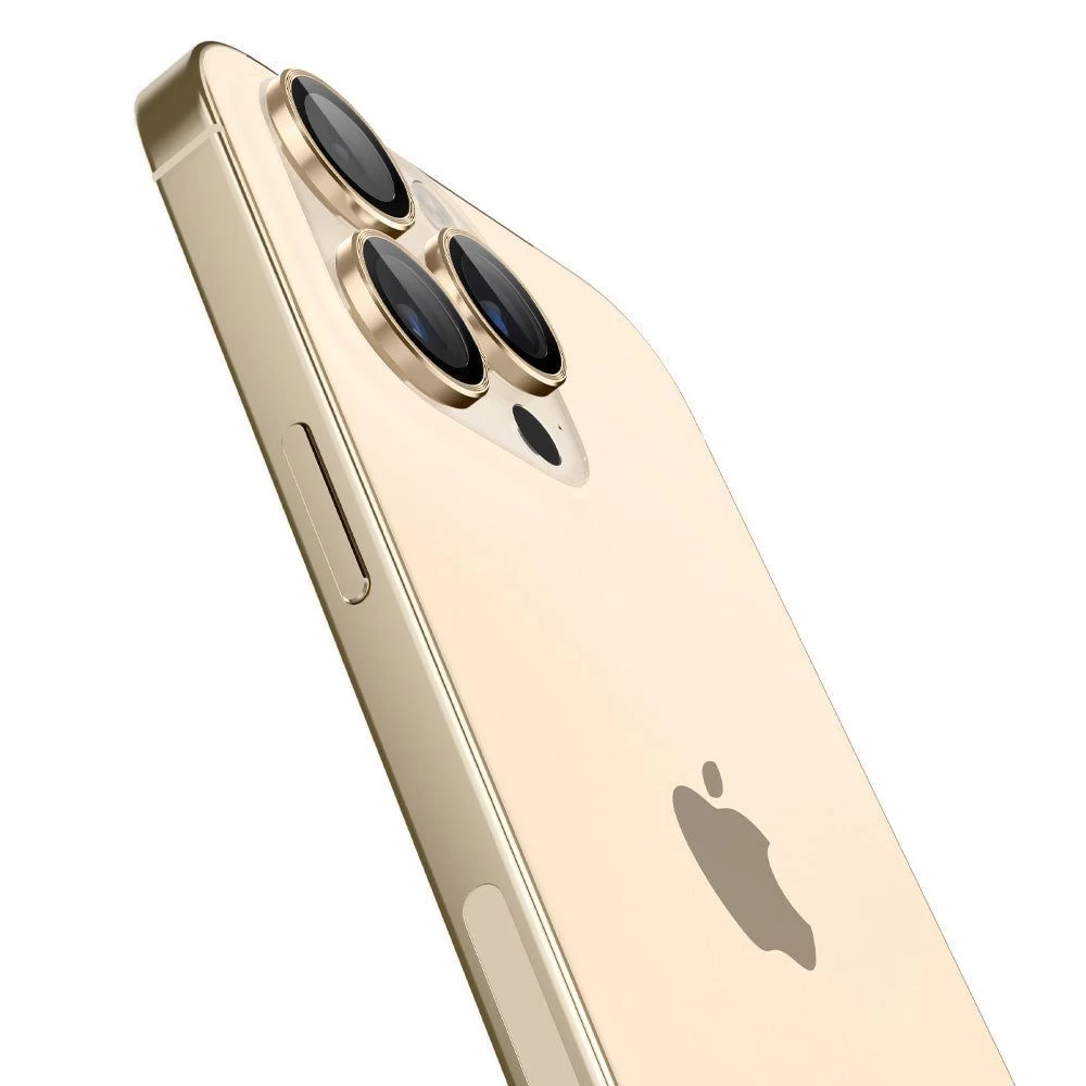 Apple iPhone 14 Pro Max panssarilasi kultainen SPIGEN OPTIK.TR EZ FIT CAMERA PROTECTOR (2-pack)