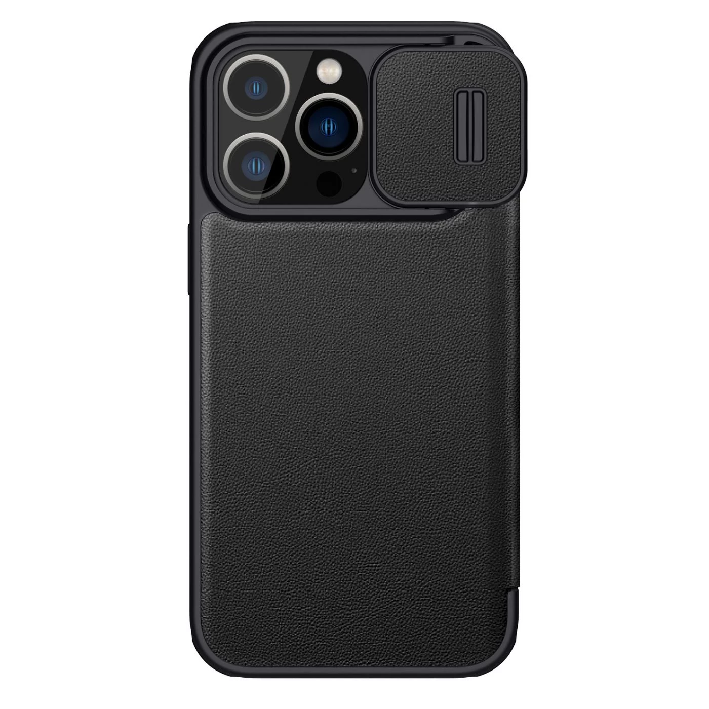 Apple iPhone 14 Pro Max case black Nillkin Qin Leather (Plain Version)
