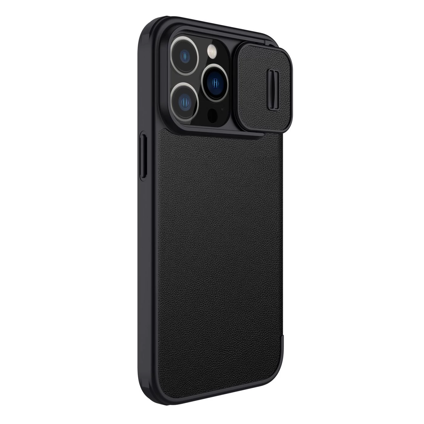 Apple iPhone 14 Pro Max case black Nillkin Qin Leather (Plain Version)