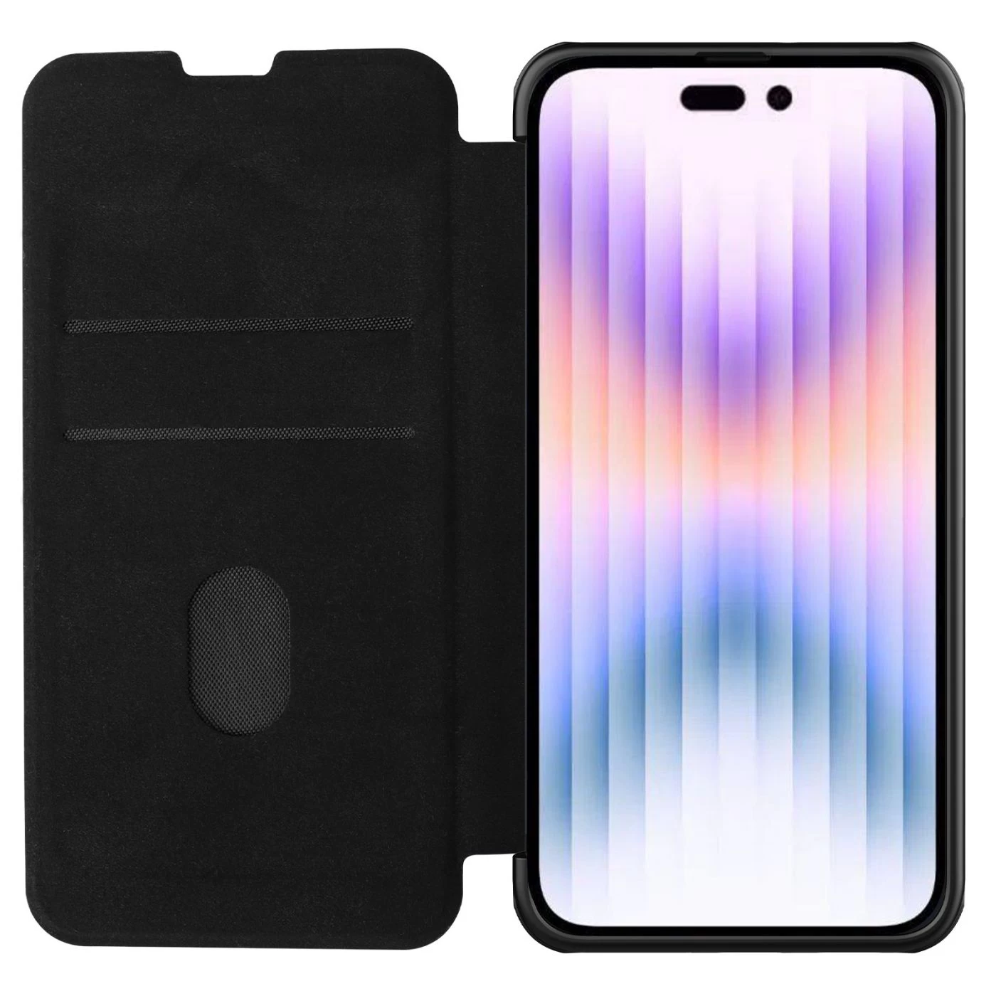 Apple iPhone 14 Pro Max case black Nillkin Qin Leather (Plain Version)