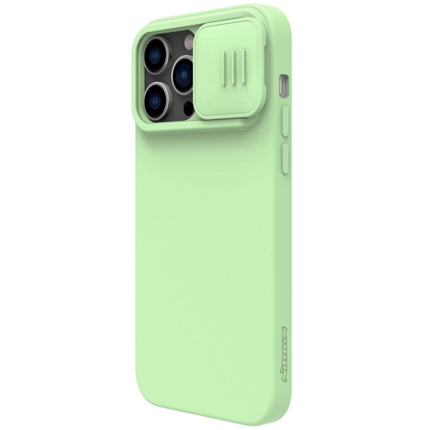 Apple iPhone 14 Pro Max case green Nillkin CamShield Silky Silicon