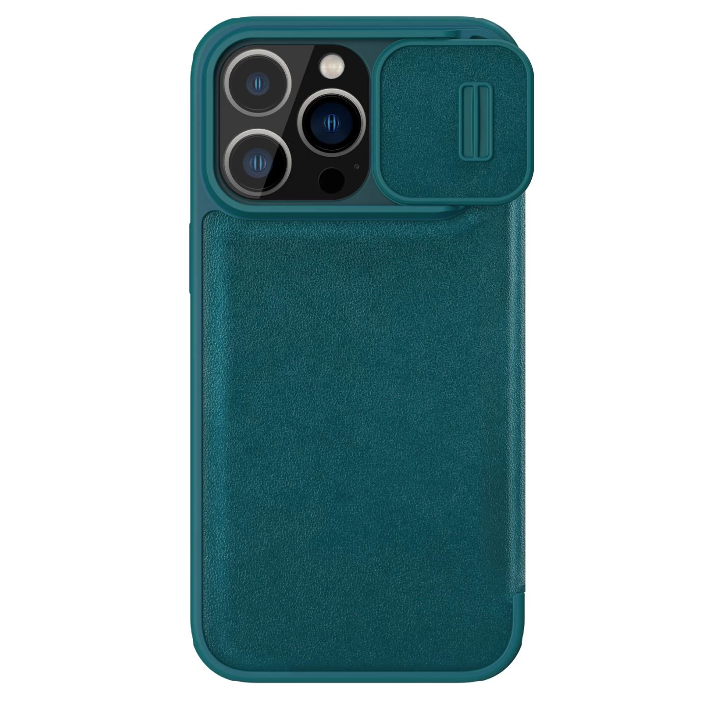 Apple iPhone 14 Pro Max case green Nillkin Qin Leather (Plain Version)