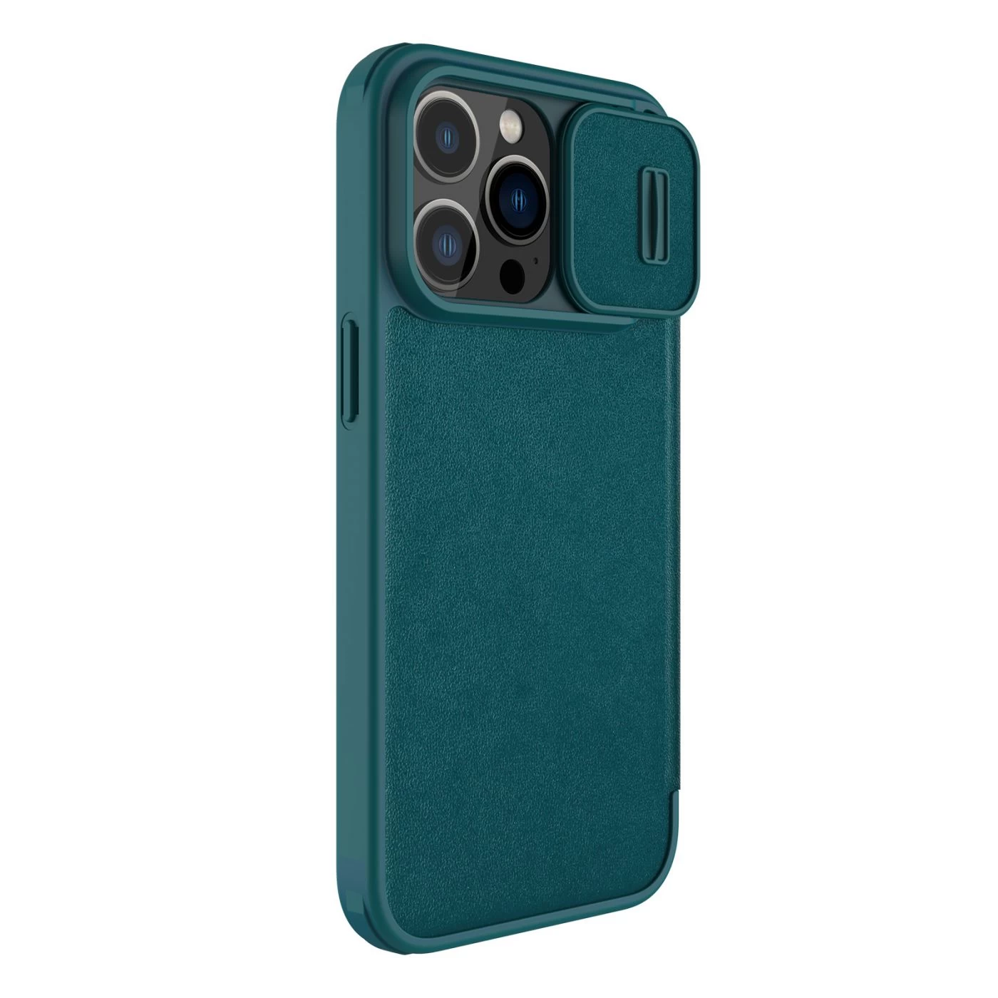Apple iPhone 14 Pro Max case green Nillkin Qin Leather (Plain Version)
