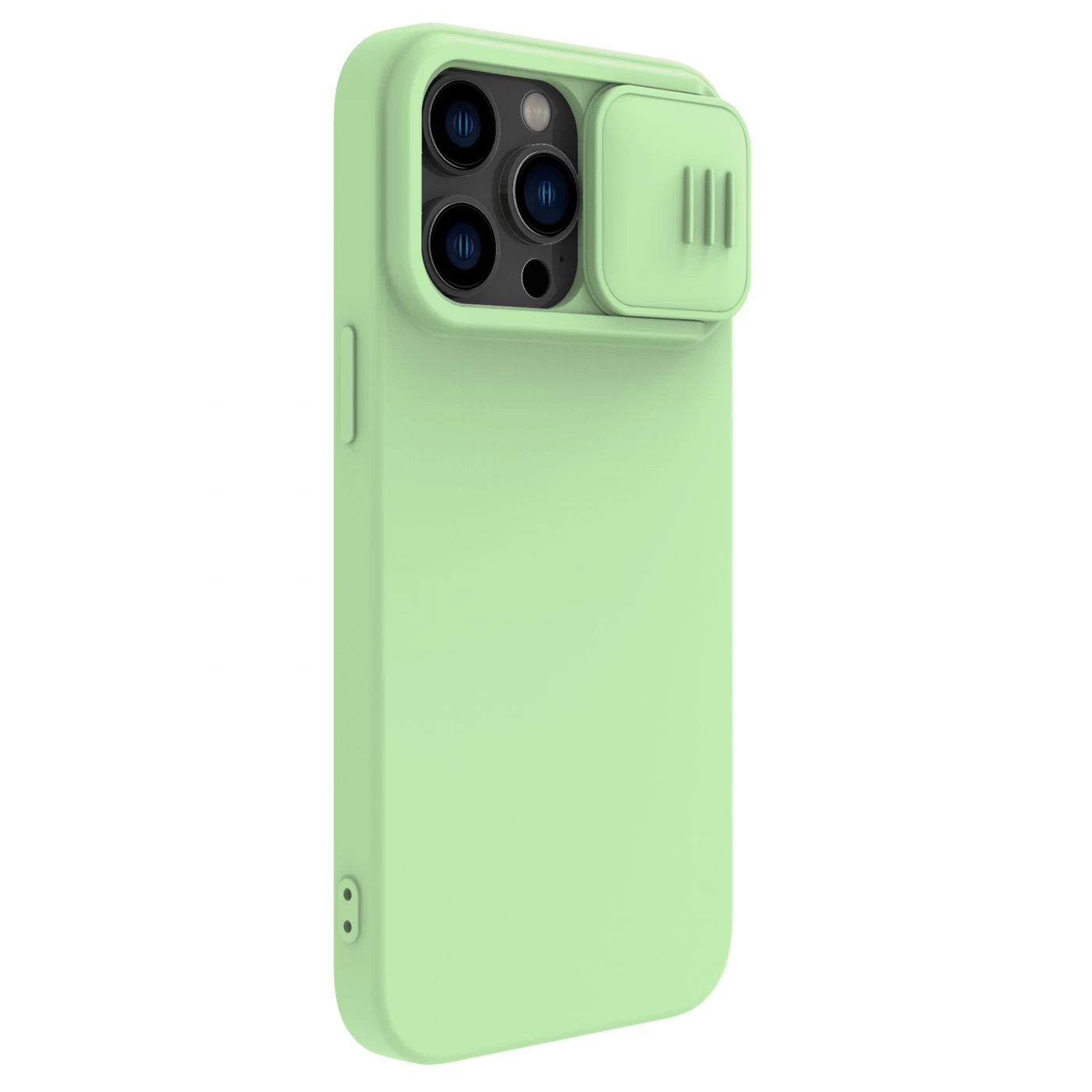 Apple iPhone 14 Pro Max case green Nillkin CamShield Silky Magnetic Silicon