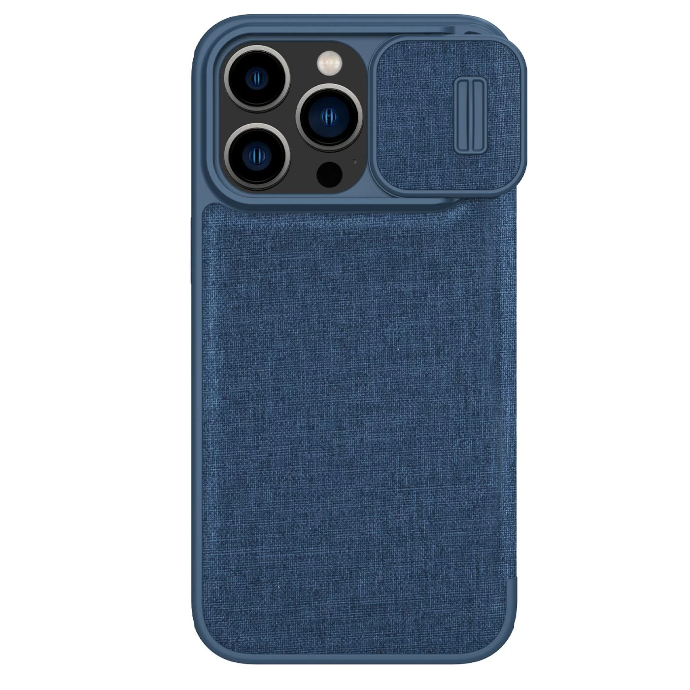 Apple iPhone 14 Pro Max case blue Nillkin Qin Leather (Cloth Version)