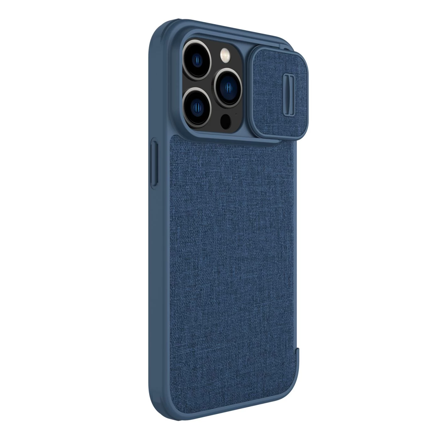 Apple iPhone 14 Pro Max case blue Nillkin Qin Leather (Cloth Version)