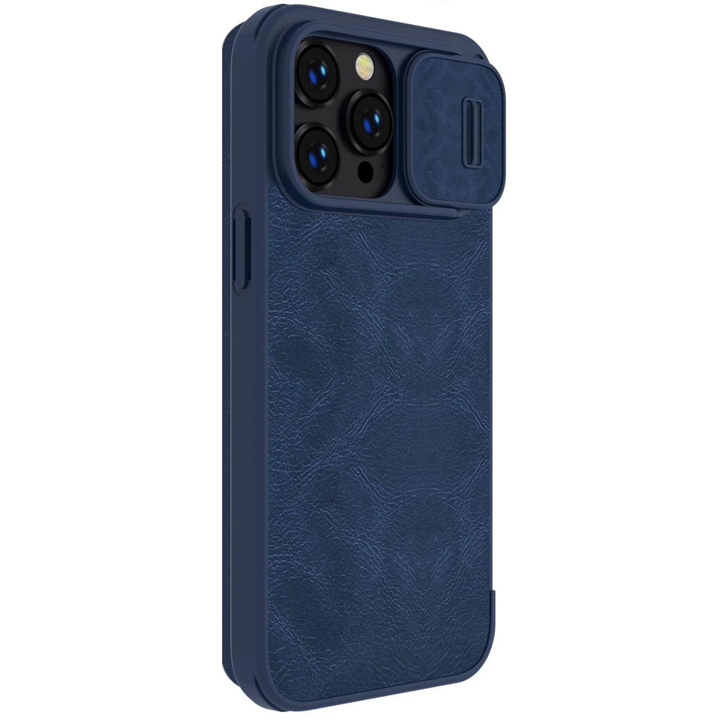 Apple iPhone 14 Pro Max case blue Nillkin Qin Leather