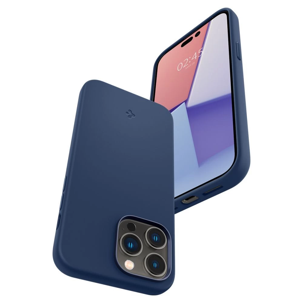 Apple iPhone 14 Pro Max case blue SPIGEN SILICONE FIT MAG MAGSAFE