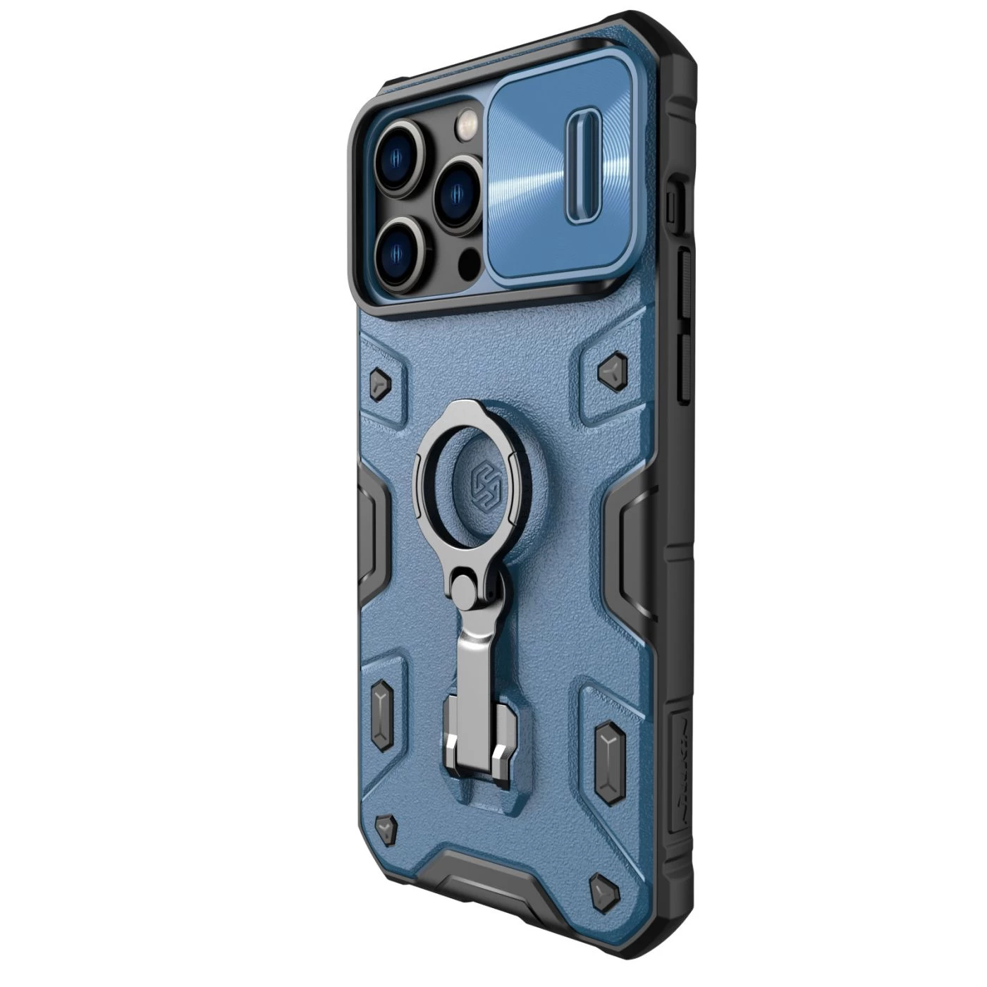 Apple iPhone 14 Pro Max case blue Nillkin CamShield Armor Magnetic