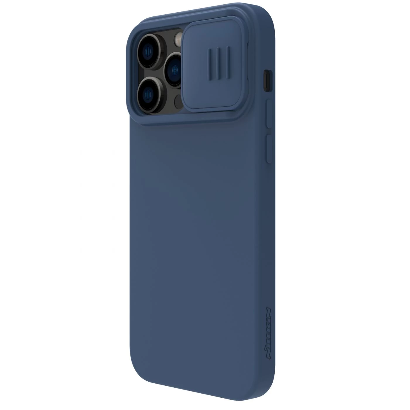 Apple iPhone 14 Pro Max case blue Nillkin CamShield Silky Magnetic Silicon