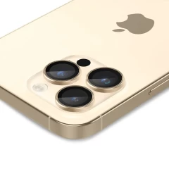 Apple iPhone 14 Pro Max panssarilasi kultainen SPIGEN OPTIK.TR EZ FIT CAMERA PROTECTOR (2-pack)