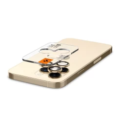 Apple iPhone 14 Pro Max panssarilasi kultainen SPIGEN OPTIK.TR EZ FIT CAMERA PROTECTOR (2-pack)
