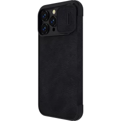 Apple iPhone 14 Pro Max case black Nillkin Qin Leather