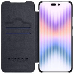 Apple iPhone 14 Pro Max case black Nillkin Qin Leather