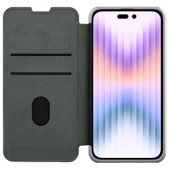 Apple iPhone 14 Pro Max case gray Nillkin Qin Leather (Cloth Version)