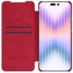 Apple iPhone 14 Pro Max case red Nillkin Qin Leather