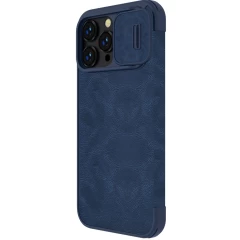 Apple iPhone 14 Pro Max case blue Nillkin Qin Leather