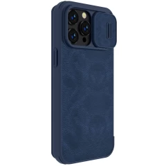 Apple iPhone 14 Pro Max case blue Nillkin Qin Leather
