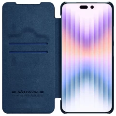 Apple iPhone 14 Pro Max case blue Nillkin Qin Leather